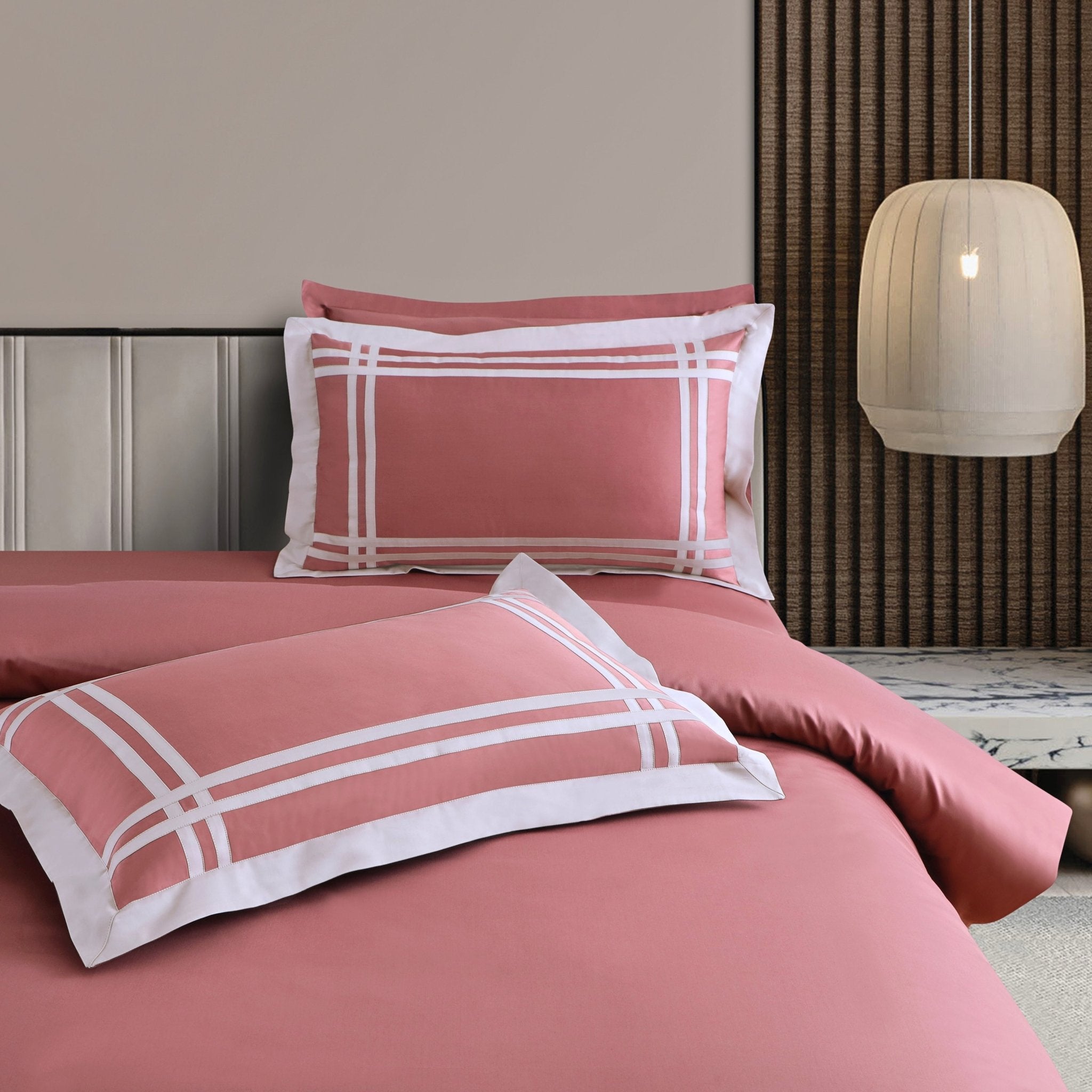 Malako Luxe: Bodo Collection 550TC Cedar Rust 100% Cotton Super King Size Bedding - MALAKO