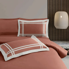 Malako Luxe: Bodo Collection 550TC Cedar Rust 100% Cotton Super King Size Bedding