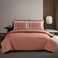 Malako Luxe: Bodo Collection 550TC Cedar Rust 100% Cotton Super King Size Bedding