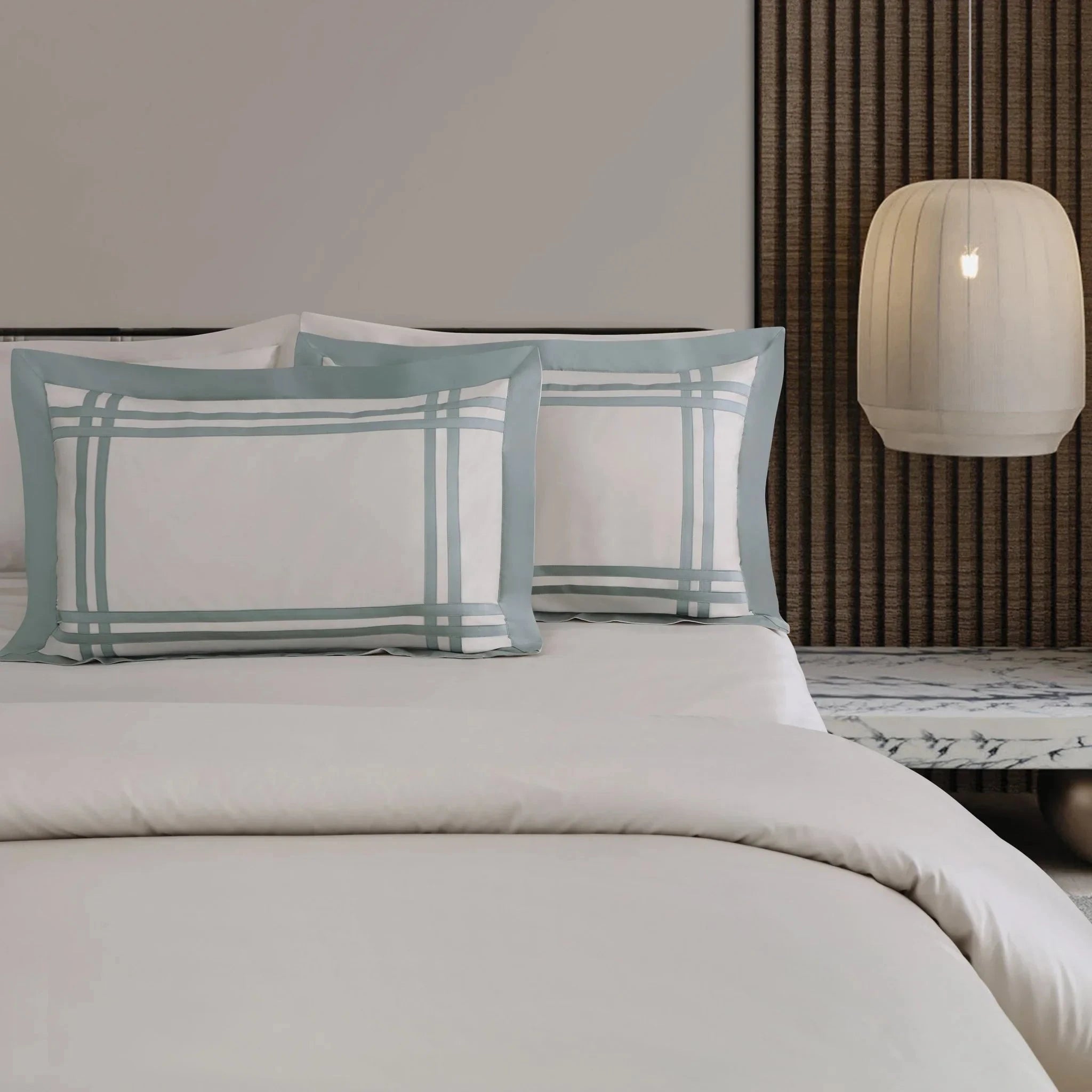 Malako Luxe: Bodo Collection 550TC Olive Beige 100% Cotton Super King Size Bedding