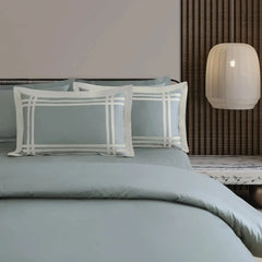 Malako Luxe: Bodo Collection 550TC Olive Green 100% Cotton Super King Size Bedding