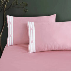 Malako Luxe Collection 550 TC Blush Pink Premium Embroidered Bedding