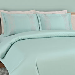 Malako Luxe Collection: 550 TC Mint Green Premium Embroidered Bedding - MALAKO