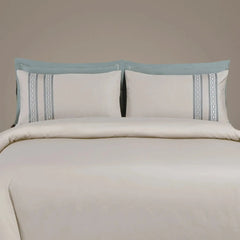 Malako Luxe Collection 550 TC Olive Beige Premium Embroidered Bedding