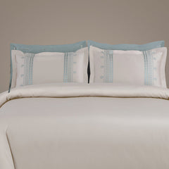 Malako Luxe Collection: 550 TC Olive Beige Premium Embroidered Bedding - MALAKO