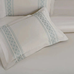 Malako Luxe Collection 550 TC Olive Beige Premium Embroidered Bedding