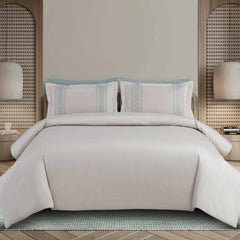 Malako Luxe Collection 550 TC Olive Beige Premium Embroidered Bedding