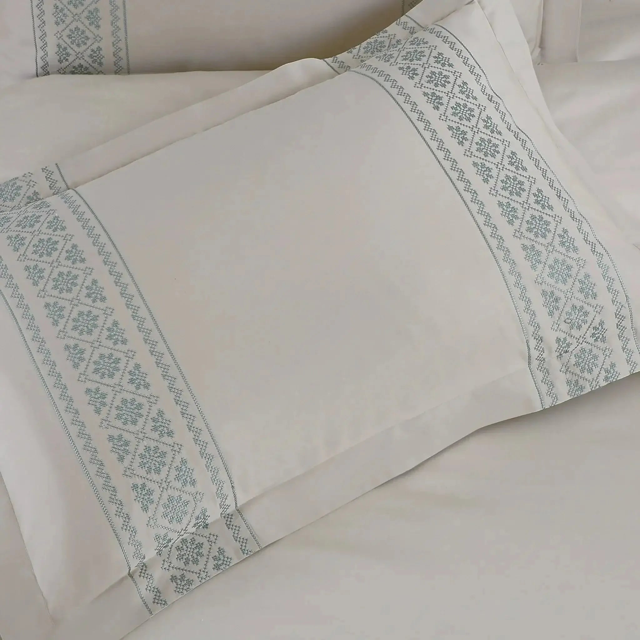 Malako Luxe Collection 550 TC Olive Beige Premium Embroidered Bedding