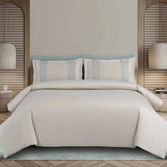 Malako Luxe Collection 550 TC Olive Beige Premium Embroidered Bedding