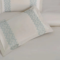 Malako Luxe Collection 550 TC Olive Beige Premium Embroidered Bedding
