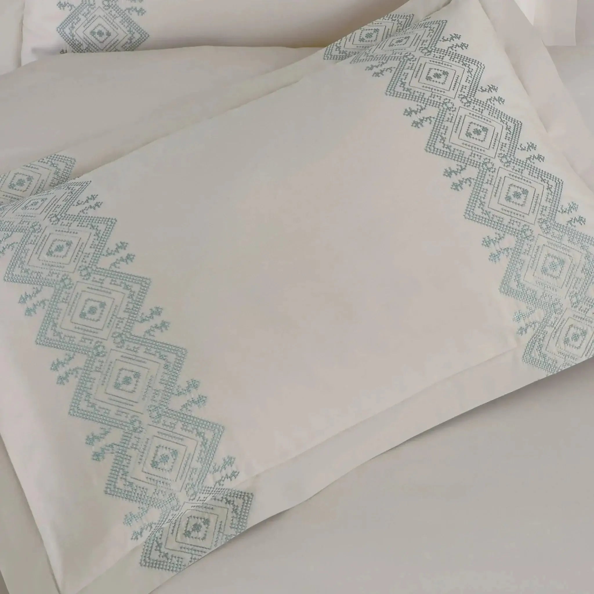 Malako Luxe Collection 550 TC Olive Beige Premium Embroidered Bedding