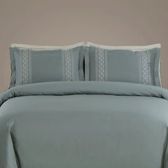 Malako Luxe Collection 550 TC Olive Green Premium Embroidered Bedding