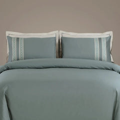 Malako Luxe Collection 550 TC Olive Green Premium Embroidered Bedding