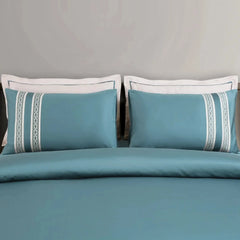 Malako Luxe Collection 550 TC Teal Green Premium Embroidered Bedding