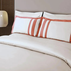 Malako Luxe: Oslo Collection 550TC Beige 100% Cotton Super King Size Bedding