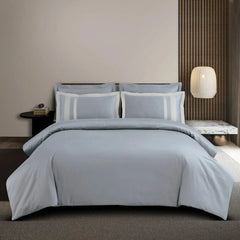 Malako Luxe: Oslo Collection 550TC Grey 100% Cotton Super King Size Bedding