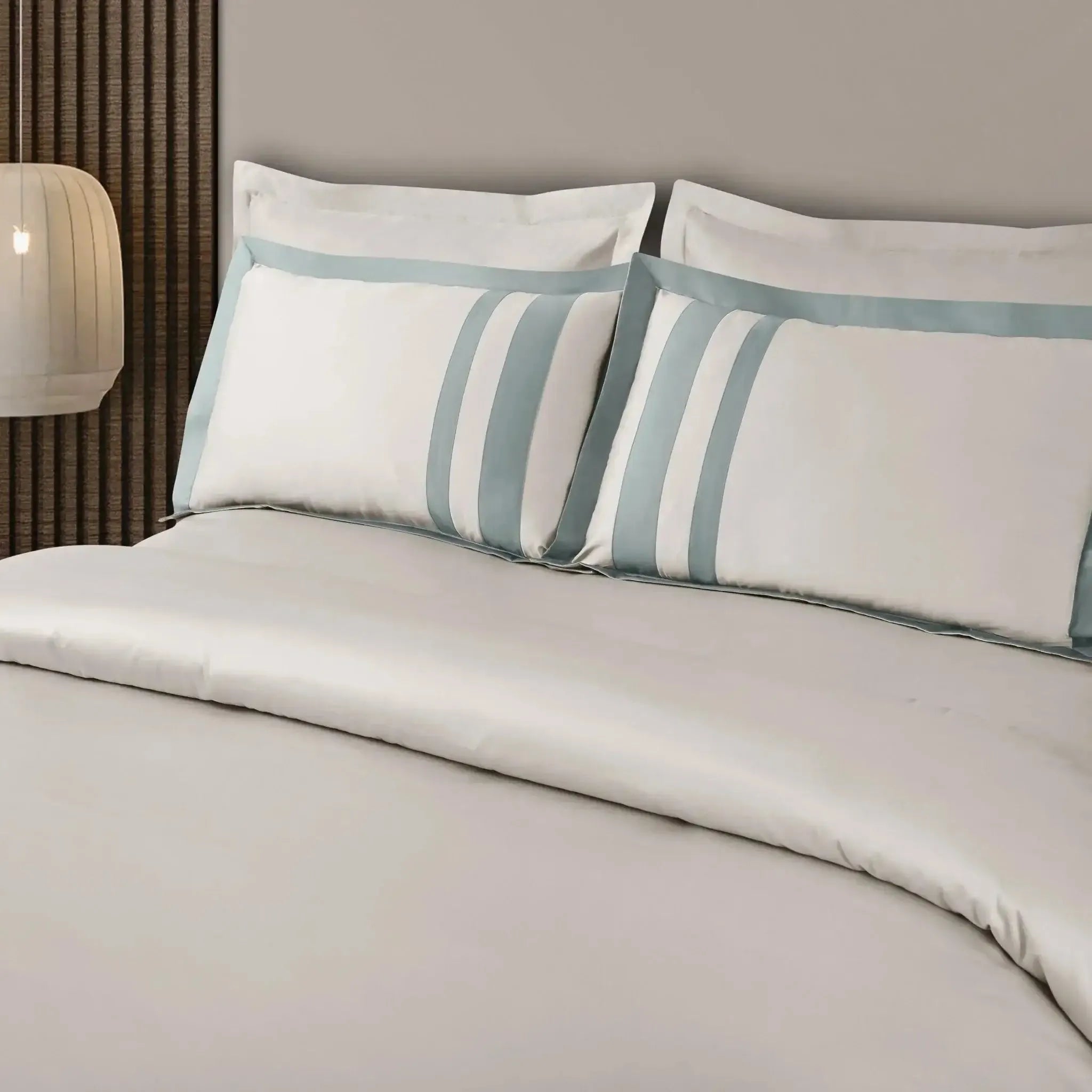 Malako Luxe: Oslo Collection 550TC Olive Beige 100% Cotton Super King Size Bedding