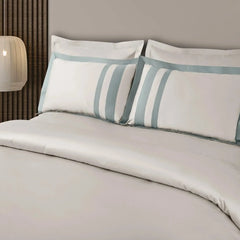 Malako Luxe: Oslo Collection 550TC Olive Beige 100% Cotton Super King Size Bedding