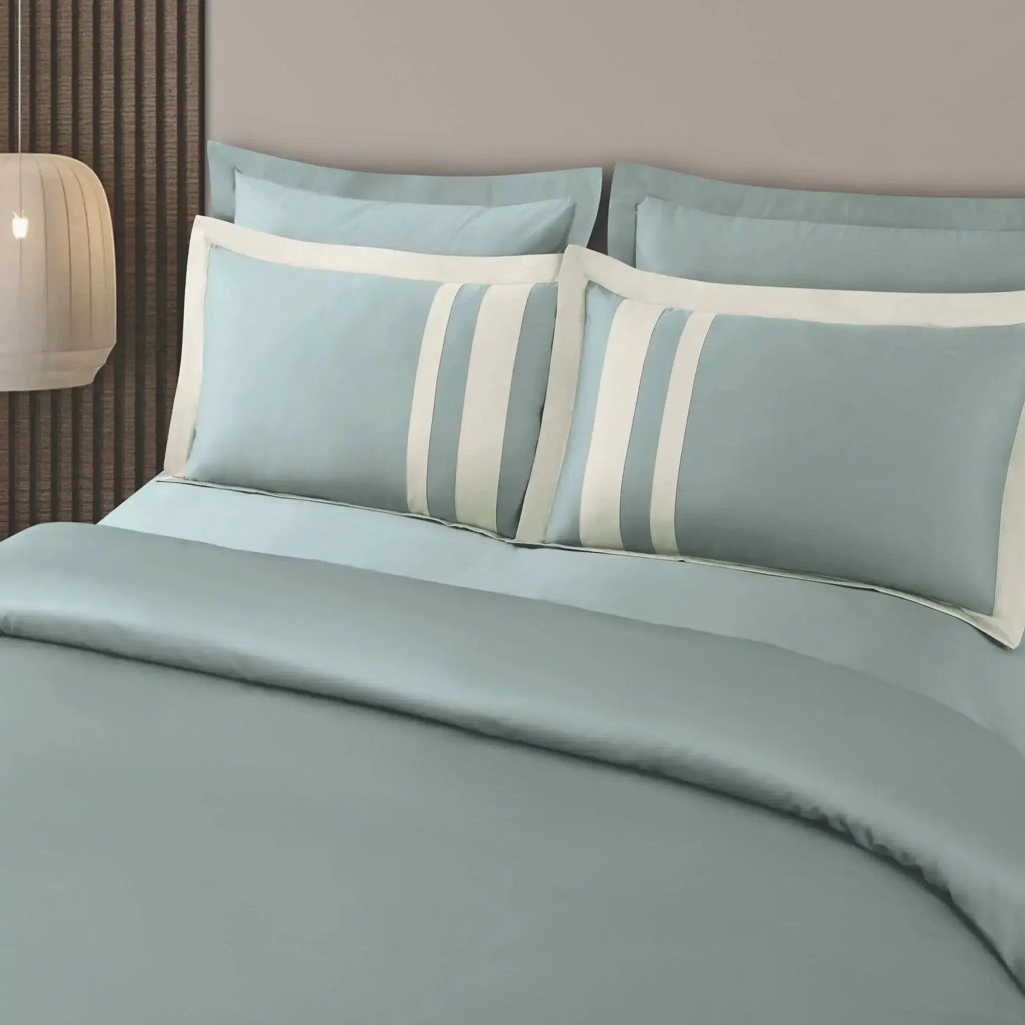 Malako Luxe: Oslo Collection 550TC Olive Green 100% Cotton Super King Size Bedding
