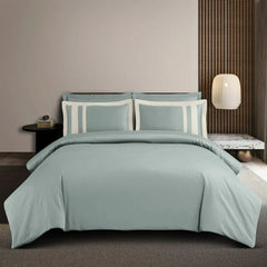 Malako Luxe: Oslo Collection 550TC Olive Green 100% Cotton Super King Size Bedding