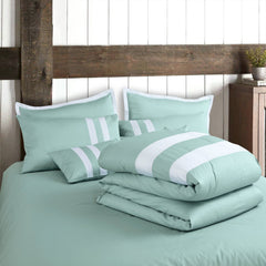 Malako Luxe Solid Duvet Cover Set - Mint Green 100% Cotton King Size Duvet Set (Copy) - MALAKO
