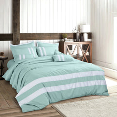 Malako Luxe Solid Duvet Cover Set - Mint Green 100% Cotton King Size Duvet Set (Copy) - MALAKO