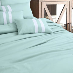 Malako Luxe Solid Duvet Cover Set - Mint Green 100% Cotton King Size Duvet Set (Copy) - MALAKO