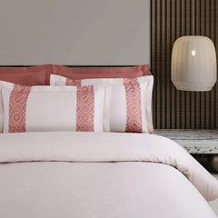 Malako Luxe Stitch & Dream 550 TC Almond Beige & Cedar Premium Embroidered Bedding