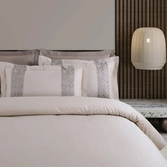 Malako Luxe Stitch & Dream 550 TC Beige & Taupe Premium Embroidered Bedding