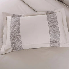 Malako Luxe Stitch & Dream 550 TC Beige & Taupe Premium Embroidered Bedding