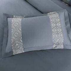 Malako Luxe Stitch & Dream 550 TC Taupe & Beige Premium Embroidered Bedding