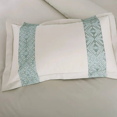 Malako Luxe Stitch & Dream 550 TC Olive Beige Premium Embroidered Bedding