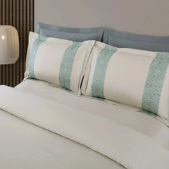 Malako Luxe Stitch & Dream 550 TC Olive Beige Premium Embroidered Bedding