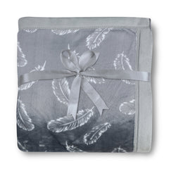 Malako Plush Grey Single Bed AC Blanket - MALAKO