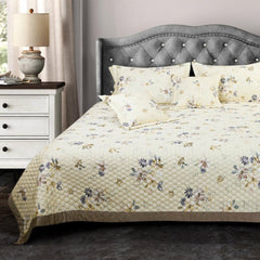 Malako Royale Quilted Bed Cover - Fohn Botanic 100% Cotton King Size Bedspread - MALAKO