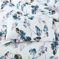 Malako Royale XL White Botanical 100% Cotton King Size Bedding - MALAKO