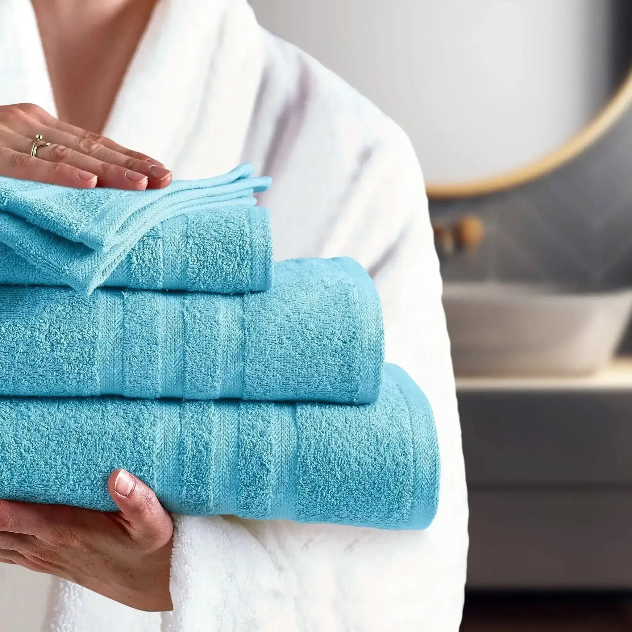 Malako Serene Soft Blue 100% Cotton Towels