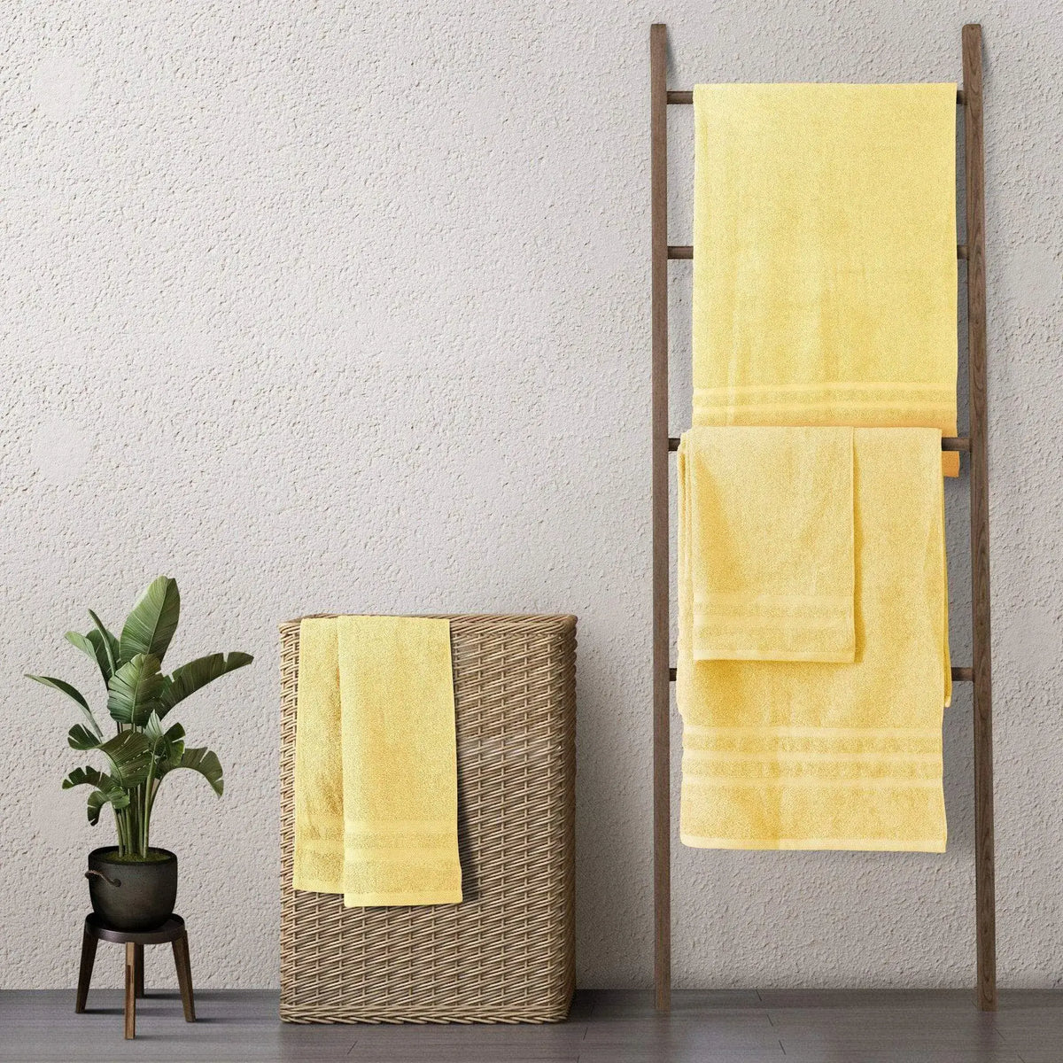 Malako Serene Soft Yellow 100% Cotton Towels