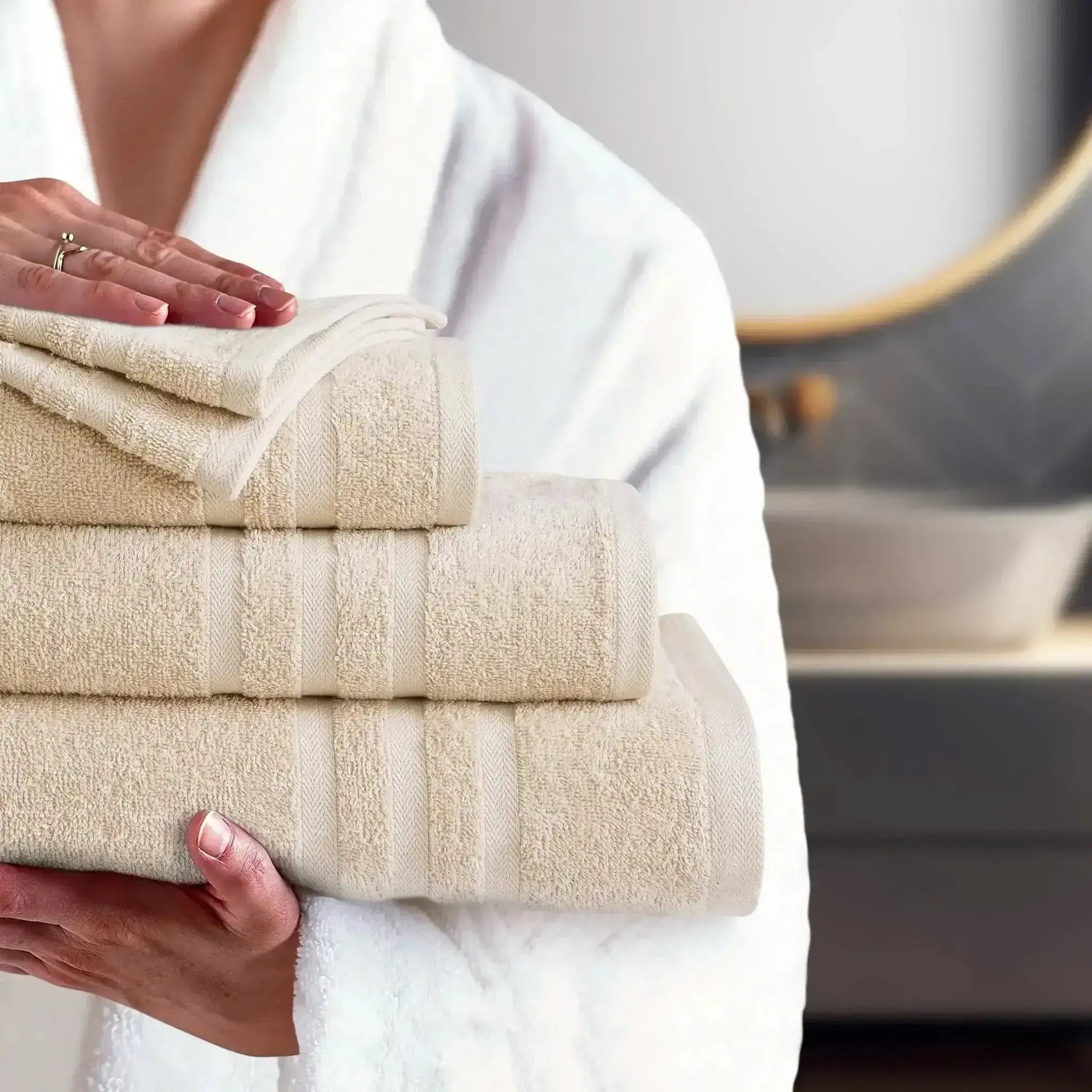 Malako Serene Soft Beige 100% Cotton Towels