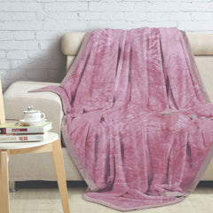 Malako Single Bed Blanket - Heavy Plush Pink Shaded Blanket - MALAKO
