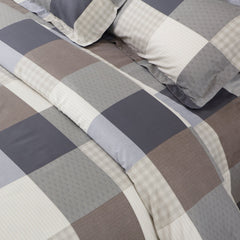 Malako Sion 500TC Egyptian Cotton Beige Geometrical Bedding - MALAKO