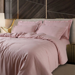 peach jacquard duvet set