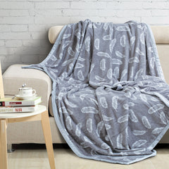 Single Bed Size: Malako Plush Grey AC Blanket - MALAKO