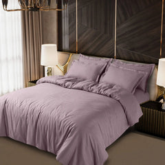 Malako Lyon Jacquard Checks 450 TC 100% Cotton King Size Bedding