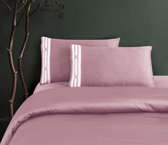 Petal Soft Vivid Embroidered Duvet Cover Set - Wine 100% Cotton King Size Duvet Set