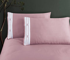 Petal Soft Vivid Embroidered Duvet Cover Set - Wine 100% Cotton King Size Duvet Set