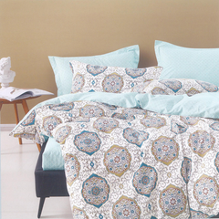 Malako Royale XL Bed Sheet - White Ethnic King Size 100% Cotton Bedsheet With 2 Pillow Covers