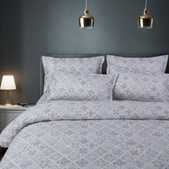 Malako Royale XL Double Bed Duvet Cover - Grey Abstract 100% Cotton King Size Quilt Cover