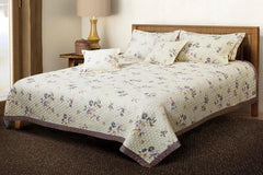 Malako Royale Quilted Bed Cover - Fohn Botanic 100% Cotton King Size Bedspread