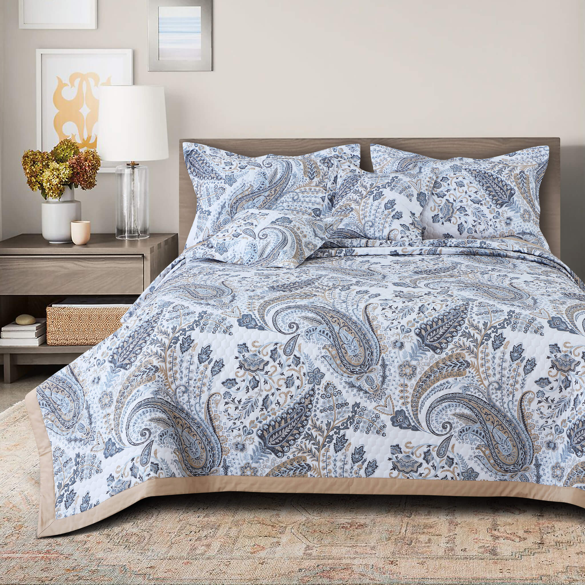 paisley pattern bed covers